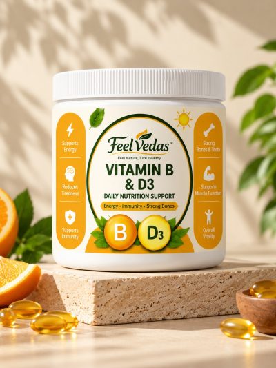 FeelVedas Vitamins & Supplements — Vitamin B and Vitamin D3